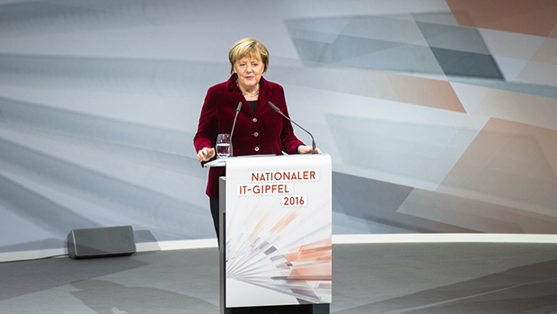 Angela Merkel während ihrer Rede