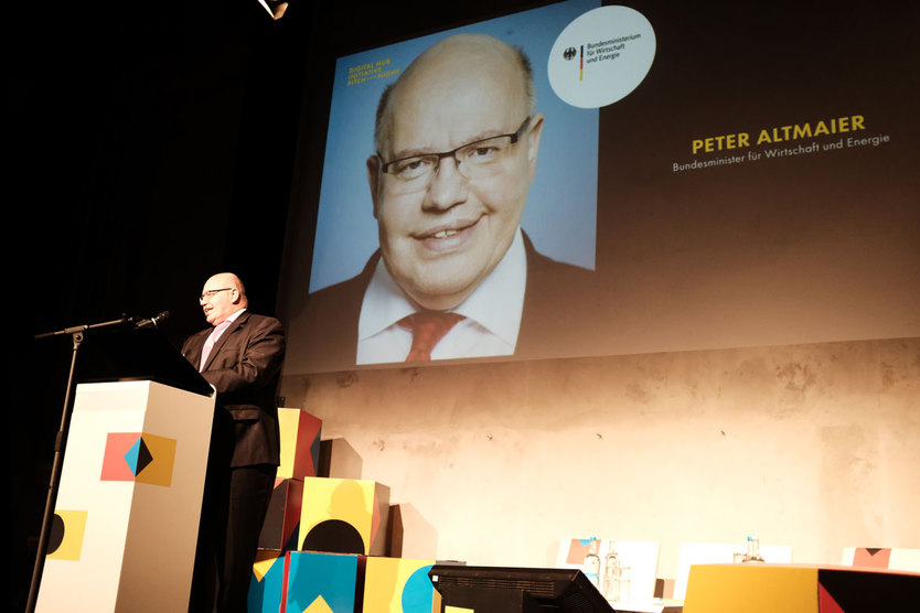 Bundeswirtschaftsminister Peter Altmaier eröffnete am 21. März 2018 die erste Pitch Night der Digital Hub Initiative des BMWi. 