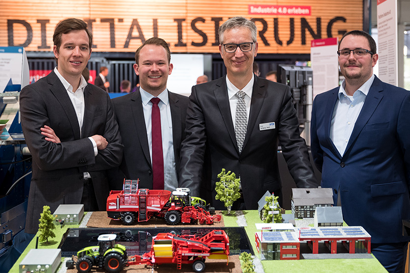 Stand des BMWK auf der Hannover Messe 2017: Exponat Smart Farming