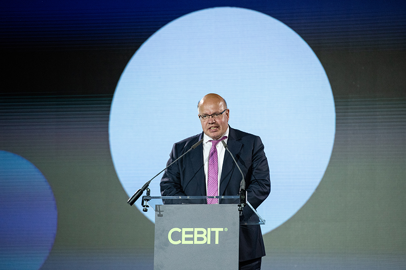 Bundeswirtschaftsminister Peter Altmaier eröffnet die CEBIT 2018