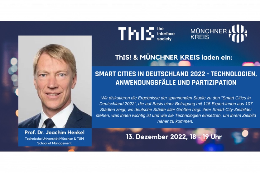 Smart Cities in Deutschland: Online-Diskussion des Münchner Kreises am 13. Dezember 2022 