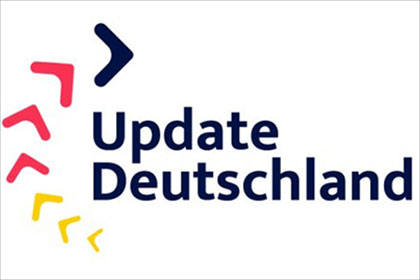 Logo der Inititative UpdateDeutschland: Initiative für alle schafft Lösungen für die Zukunft