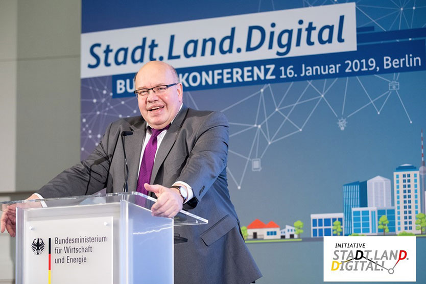 Peter Altmaier, Bundesminister für Wirtschaft und Energie, auf der Bundeskonferenz Stadt.Land.Digital