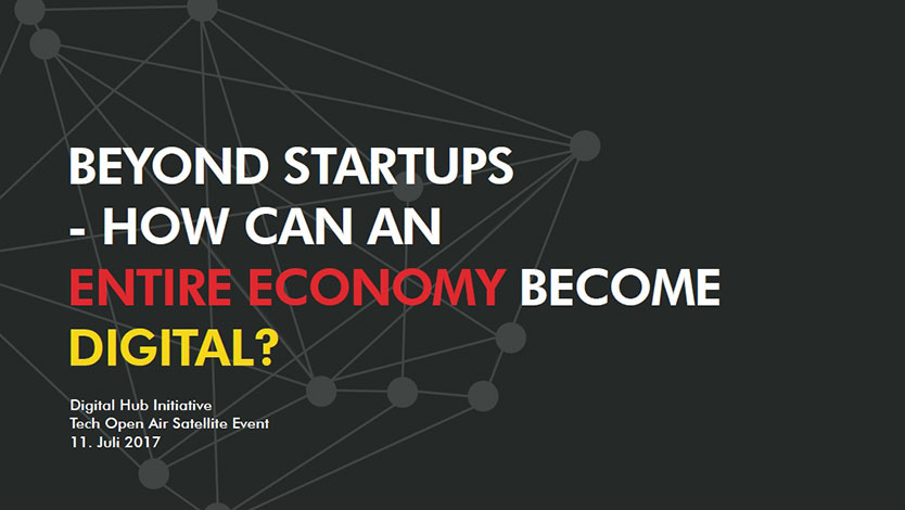 Cover der Präsentation „Eindrücke & Ergebnisse der Veranstaltung Beyond Startups“