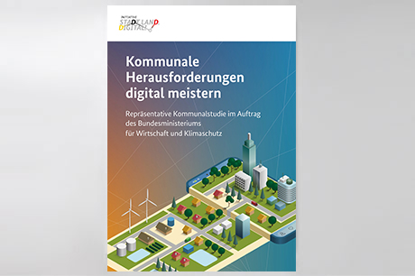 Cover der Studie " Kommunale Herausforderungen digital meistern"