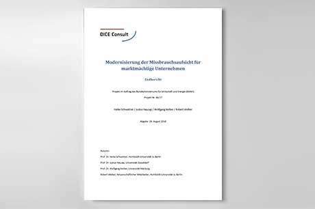 Cover der Publikation "Modernisierung der Missbrauchsaufsicht für marktmächtige Unternehmen"