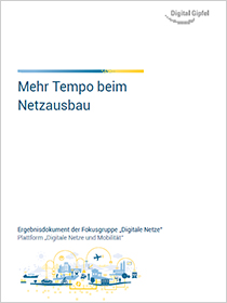 Cover der Publikation "Mehr Tempo beim Netzausbau"
