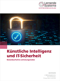 Cover der Publikation "Künstliche Intelligenz und IT-Sicherheit: Bestandsaufnahme und Lösungsansätze"