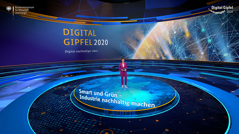 Screenshot aus dem Video: Digital-Gipfel 2020: Smart und grün – die Industrie nachhaltig machen Plattform 3 „Industrie 4.0“