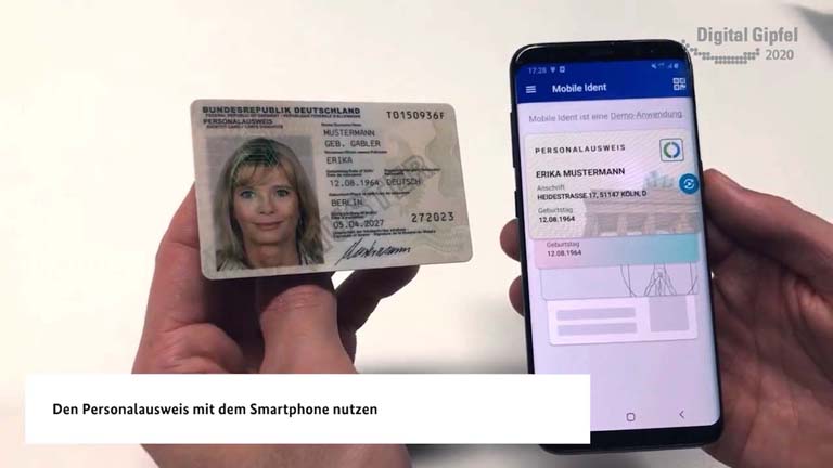 Screenshot aus dem Video: Den Personalausweis mit dem Smartphone nutzen – einfach und sicher 