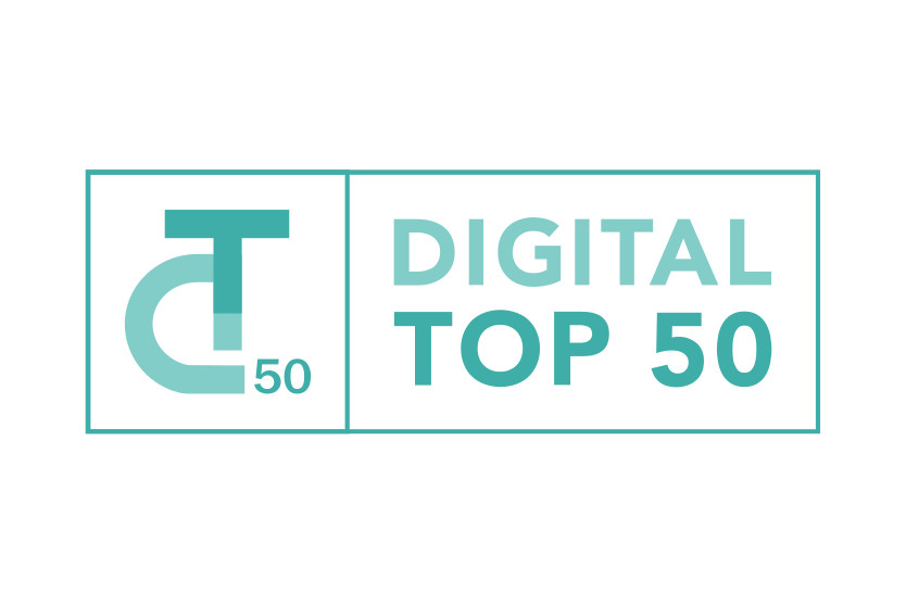 Das Bild zeigt das Logo des Digital Top 50 Awards