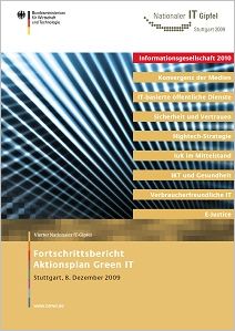 Titelblatt des Fortschrittsberichts Aktionsplan Green IT