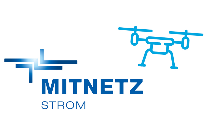 Logo MITNETZ STROM mit Drohne