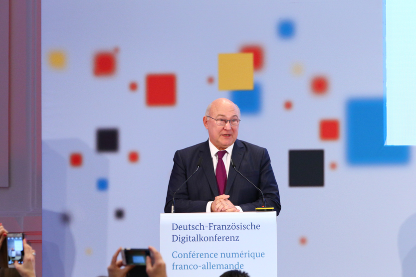 Michel Sapin, the French Minister of the Economy, Industry and Digital Affairs, during his opening speech.