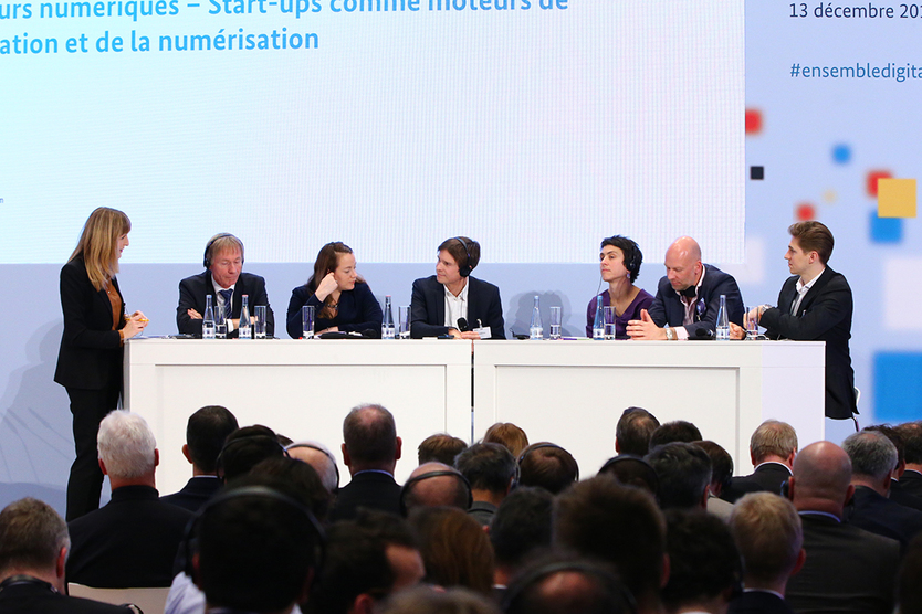 Participants in the panel entitled ‘Digitale créateure – Start-ups as a driving force for innovation and digitisation’
